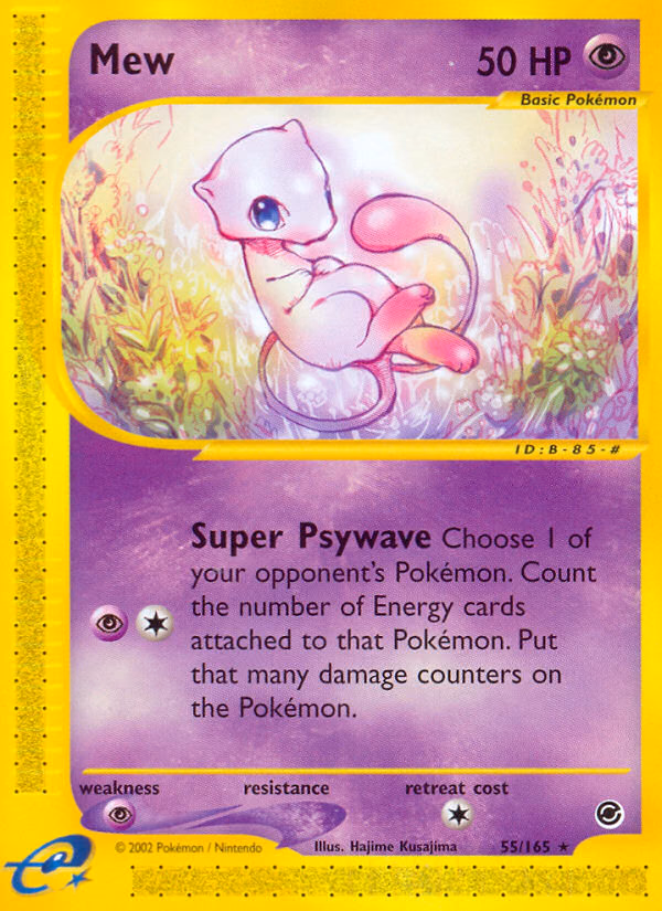 Mew Pokemon card (55/165, Expedition Base Set)