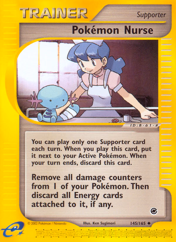 Pokémon Nurse Pokemon card (145/165, Expedition Base Set)