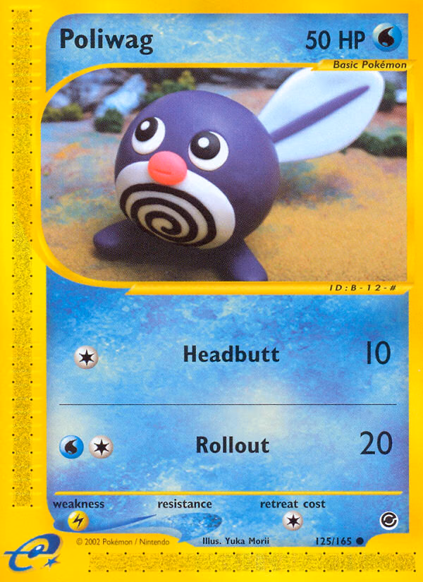 Poliwag Pokemon card (125/165, Expedition Base Set)
