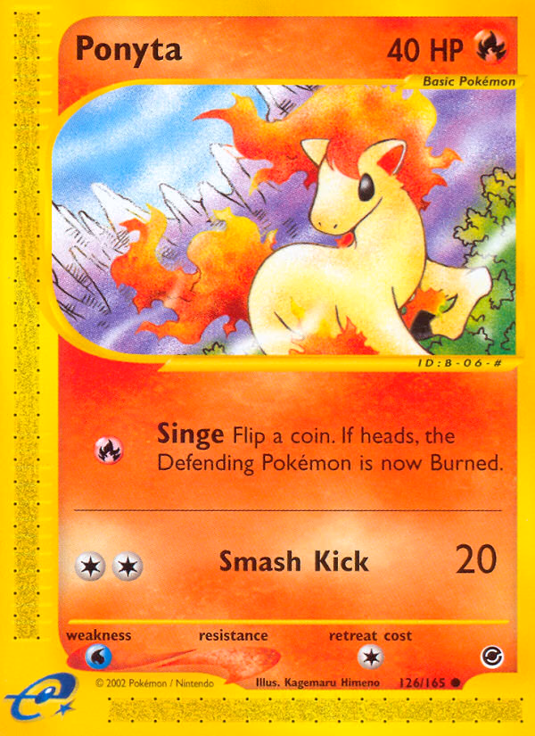 Ponyta Pokemon card (126/165, Expedition Base Set)