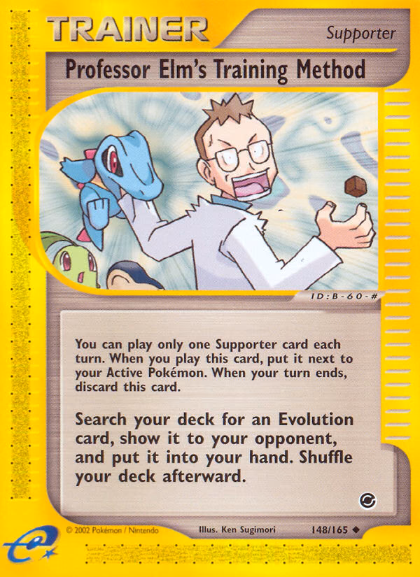 Professor Elm's Training Method Pokemon card (148/165, Expedition Base Set)