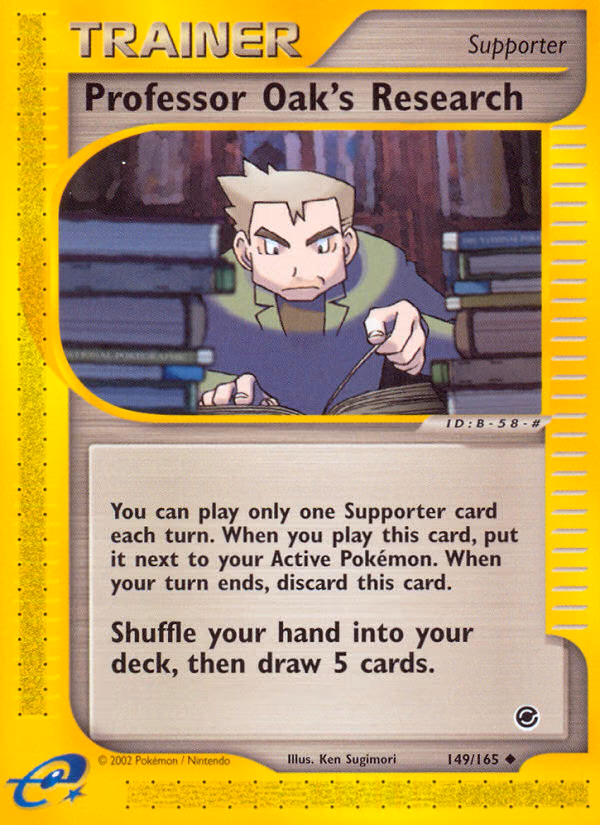 Professor Oak's Research Pokemon card (149/165, Expedition Base Set)