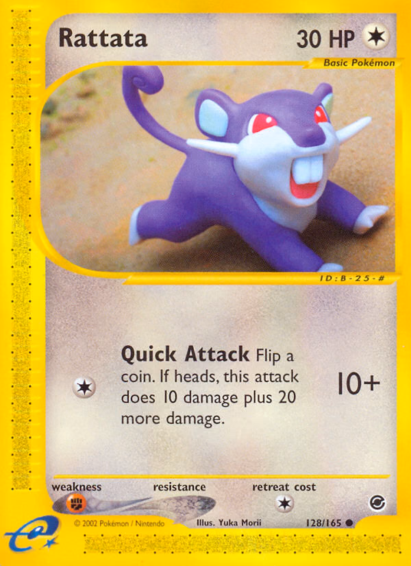 Rattata Pokemon card (128/165, Expedition Base Set)