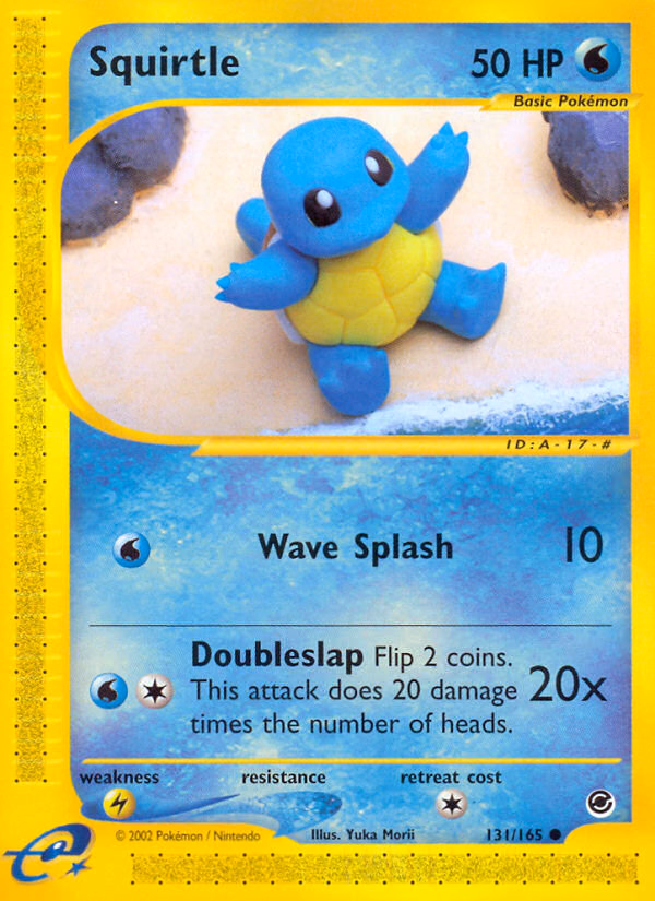 Squirtle Pokemon card (131/165, Expedition Base Set)