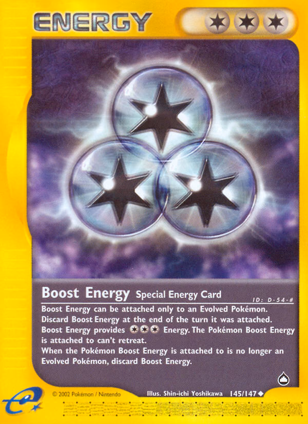 Boost Energy Pokemon card (145/147, Aquapolis)
