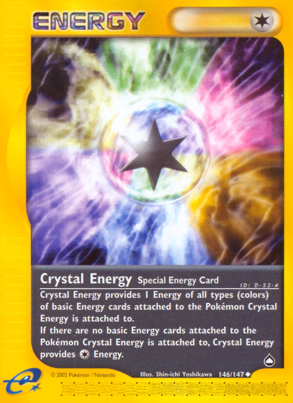 Crystal Energy Pokemon card (146/147, Aquapolis)
