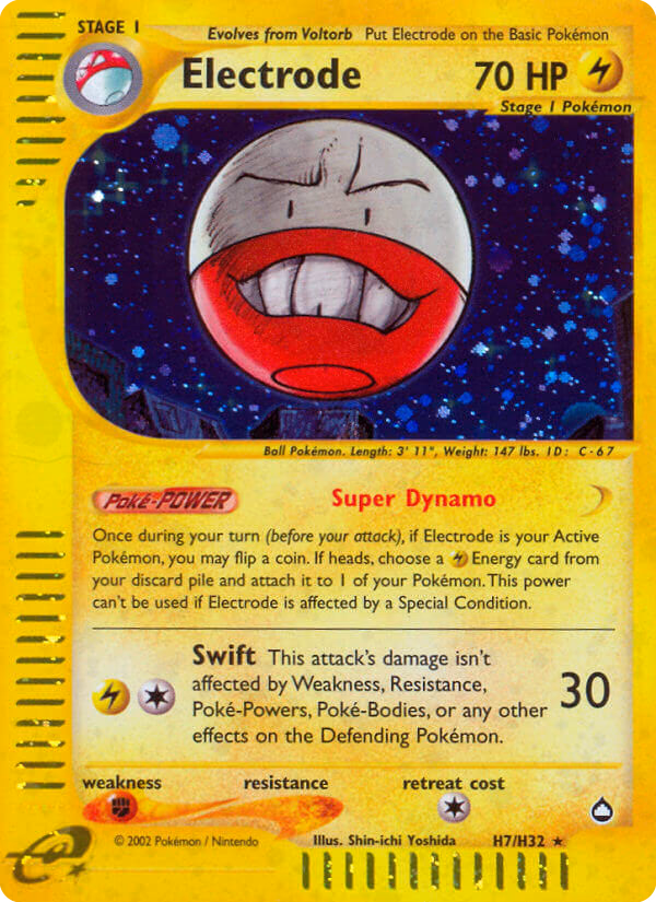 Electrode Pokemon card (H7/H32, Aquapolis)