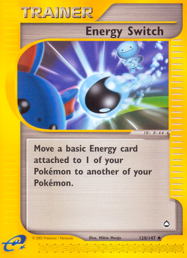 Energy Switch Pokemon card (120/147, Aquapolis)