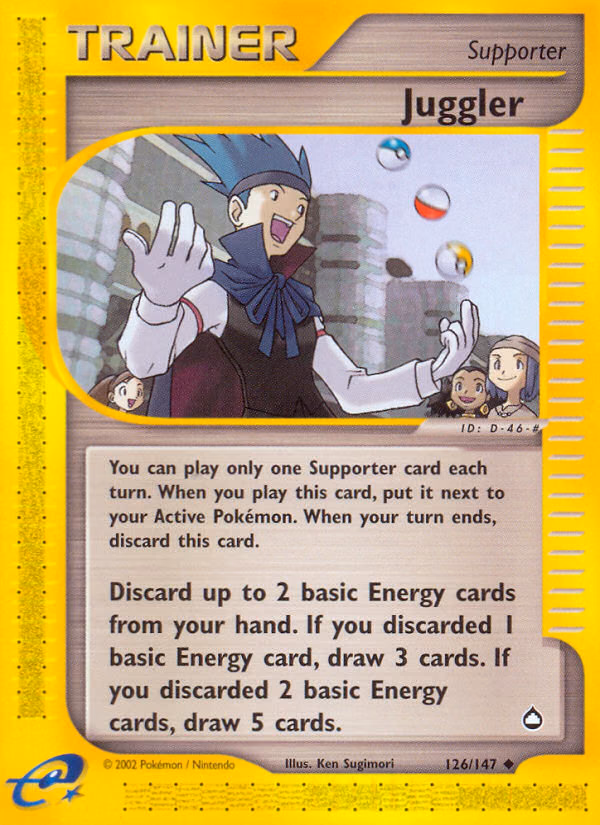 Juggler Pokemon card (126/147, Aquapolis)