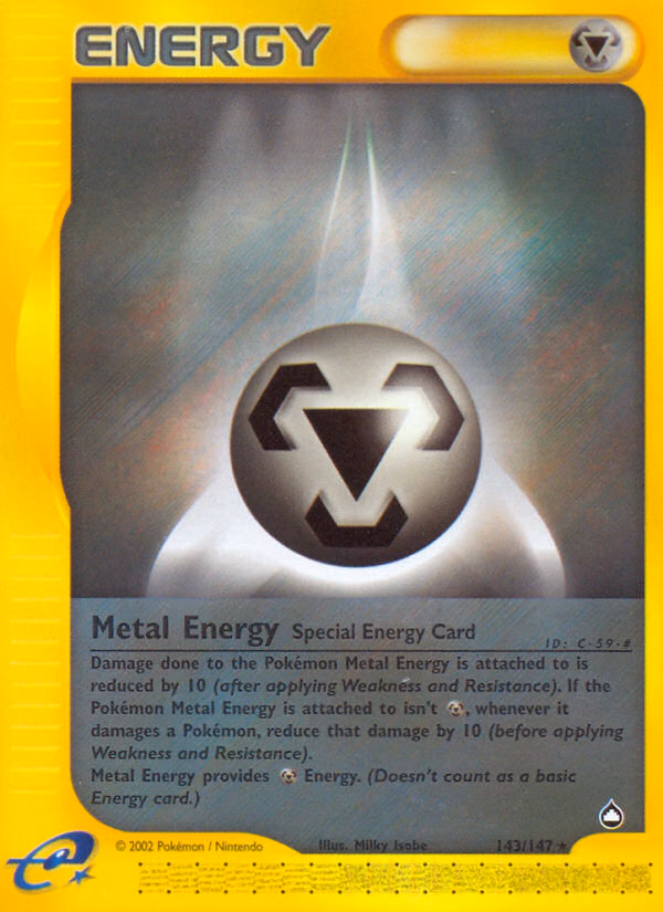 Metal Energy Pokemon card (143/147, Aquapolis)