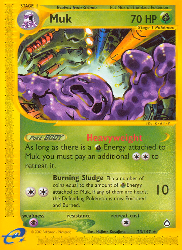 Muk Pokemon card (23/147, Aquapolis)