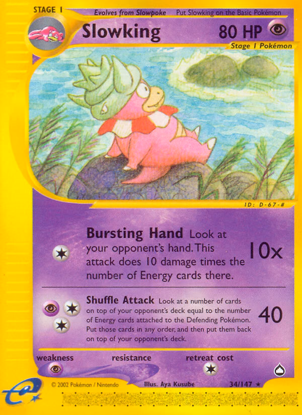 Slowking Pokemon card (34/147, Aquapolis)