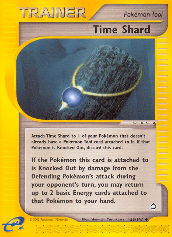 Time Shard Pokemon card (135/147, Aquapolis)