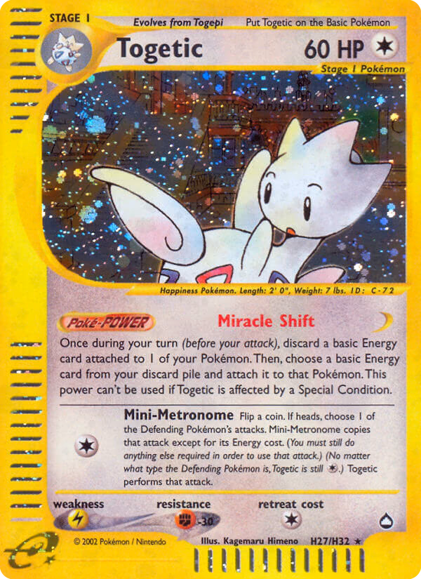 Togetic Pokemon card (H27/H32, Aquapolis)
