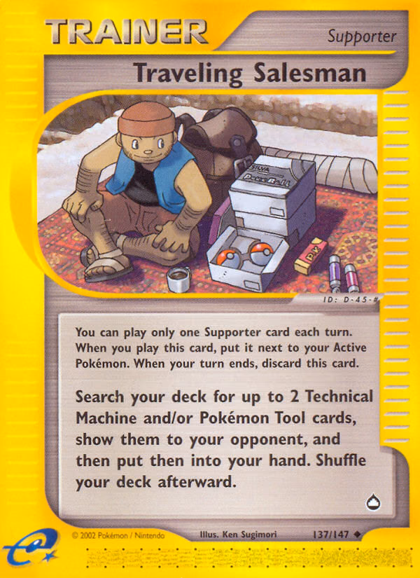 Traveling Salesman Pokemon card (137/147, Aquapolis)
