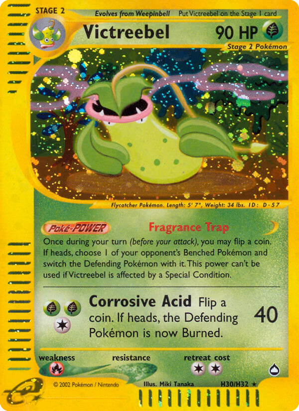 Victreebel Pokemon card (H30/H32, Aquapolis)