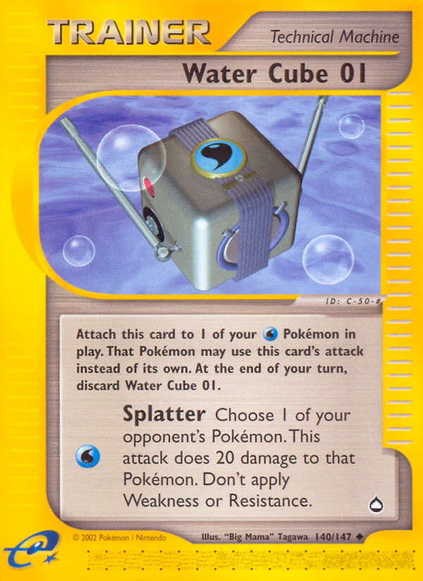 Water Cube 01 Pokemon card (140/147, Aquapolis)