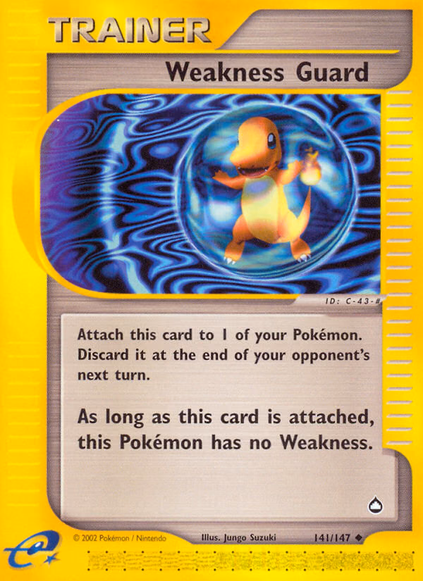 Weakness Guard Pokemon card (141/147, Aquapolis)