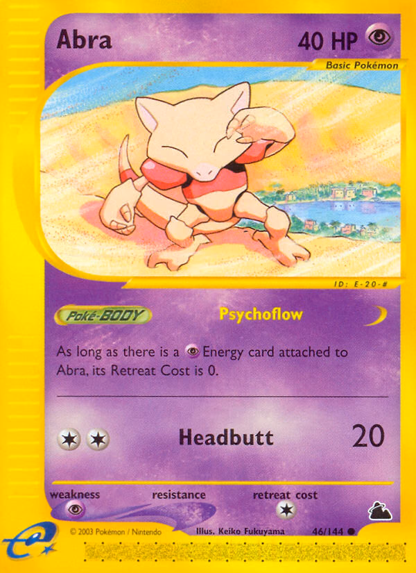 Abra Pokemon card (46/144, Skyridge)