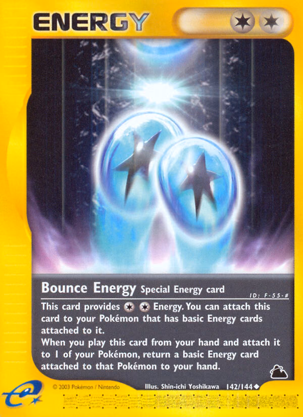 Bounce Energy Pokemon card (142/144, Skyridge)