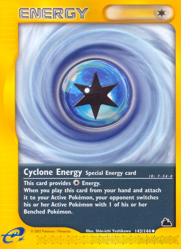 Cyclone Energy Pokemon card (143/144, Skyridge)