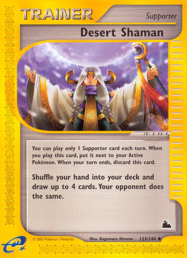 Desert Shaman Pokemon card (123/144, Skyridge)