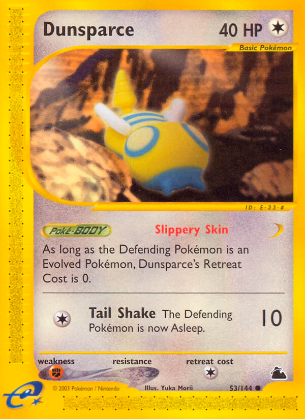 Dunsparce Pokemon card (53/144, Skyridge)