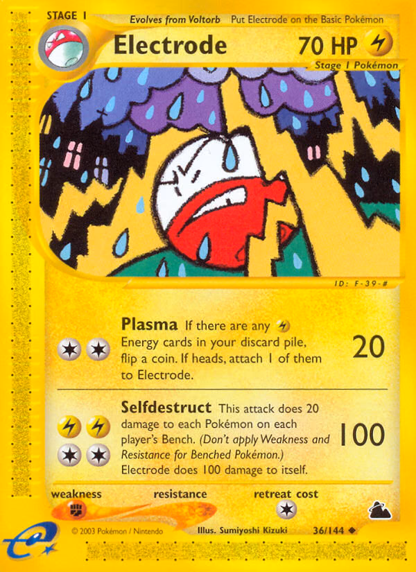 Electrode Pokemon card (36/144, Skyridge)