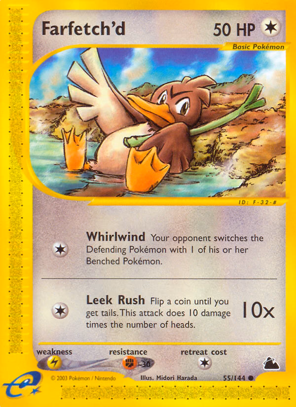 Farfetch'd Pokemon card (55/144, Skyridge)