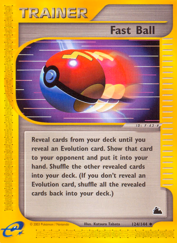 Fast Ball Pokemon card (124/144, Skyridge)