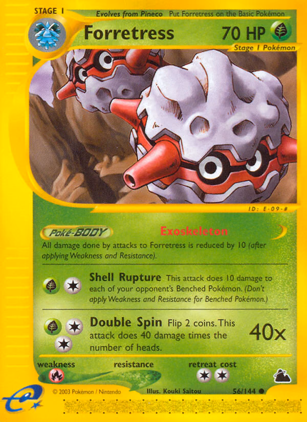 Forretress Pokemon card (56/144, Skyridge)
