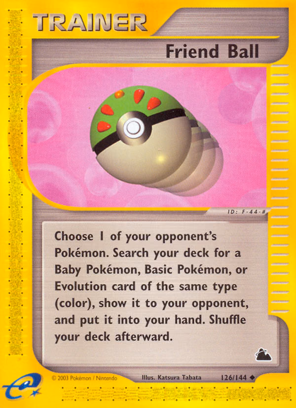 Friend Ball Pokemon card (126/144, Skyridge)