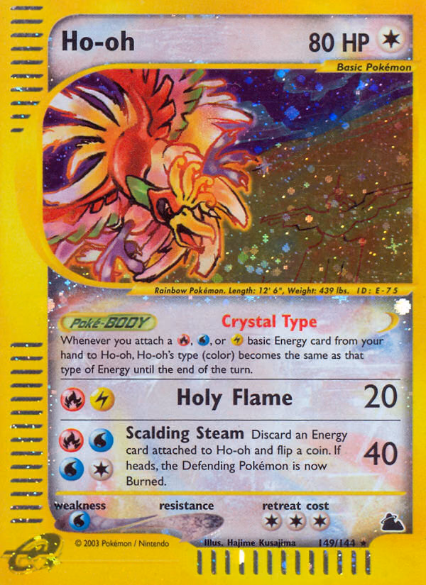 Ho-oh Pokemon card (149/144, Skyridge)