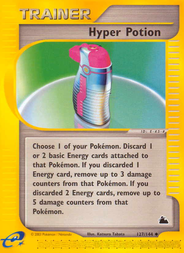Hyper Potion Pokemon card (127/144, Skyridge)