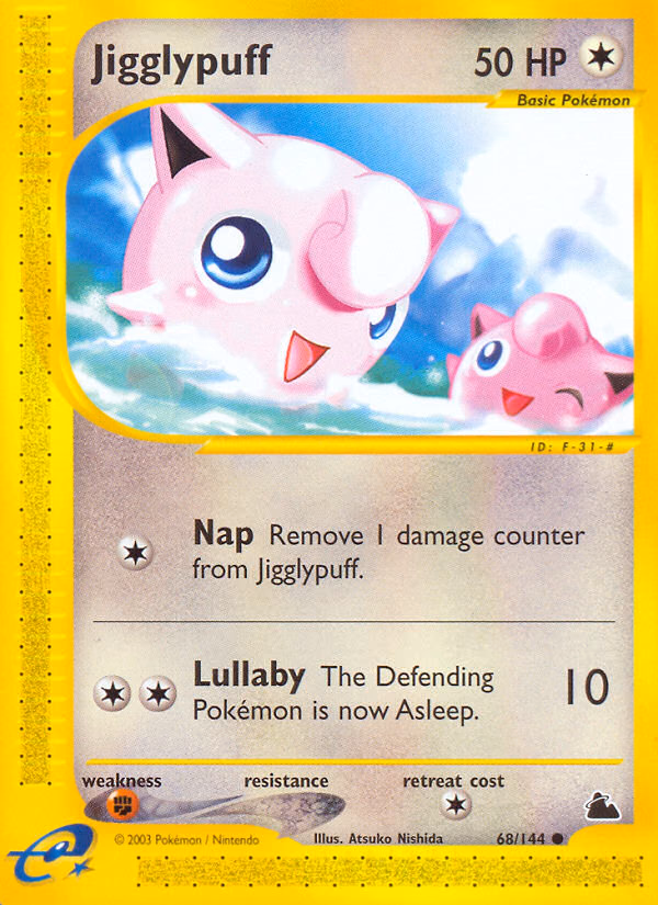 Jigglypuff Pokemon card (68/144, Skyridge)