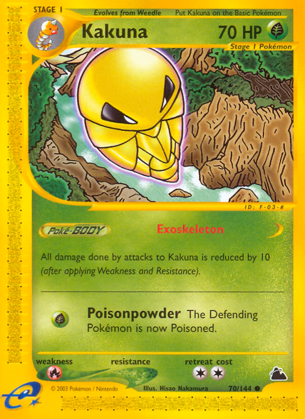 Kakuna Pokemon card (70/144, Skyridge)