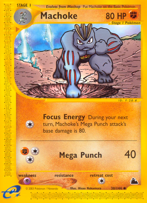 Machoke Pokemon card (38/144, Skyridge)