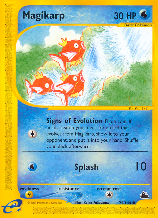 Magikarp Pokemon card (75/144, Skyridge)
