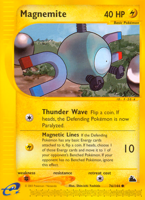 Magnemite Pokemon card (76/144, Skyridge)