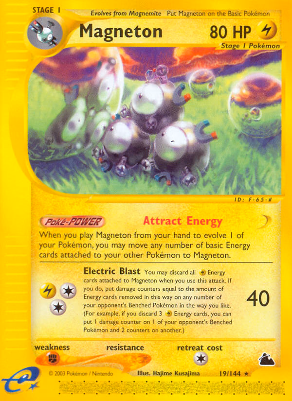 Magneton Pokemon card (19/144, Skyridge)