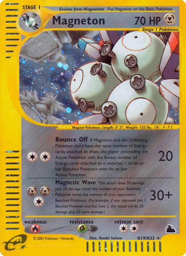 Magneton Pokemon card (H19/H32, Skyridge)