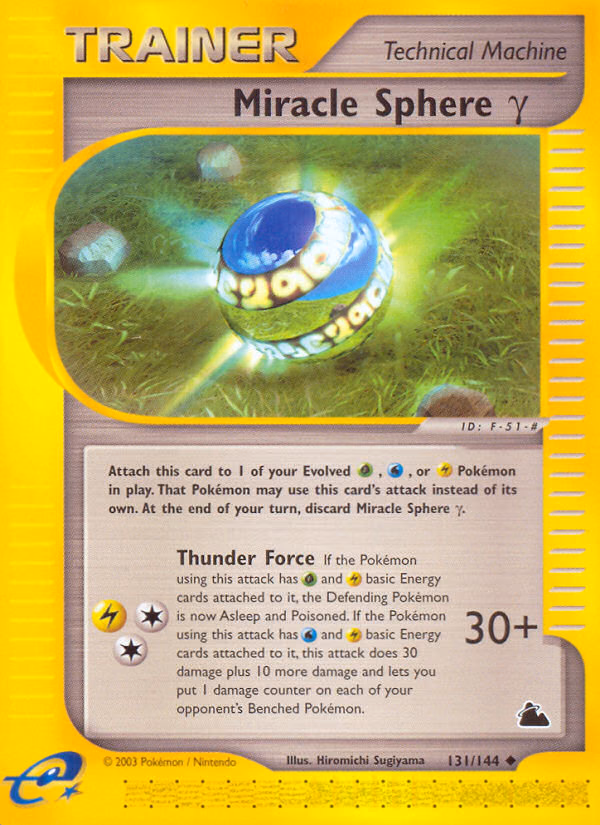 Miracle Sphere γ Pokemon card (131/144, Skyridge)