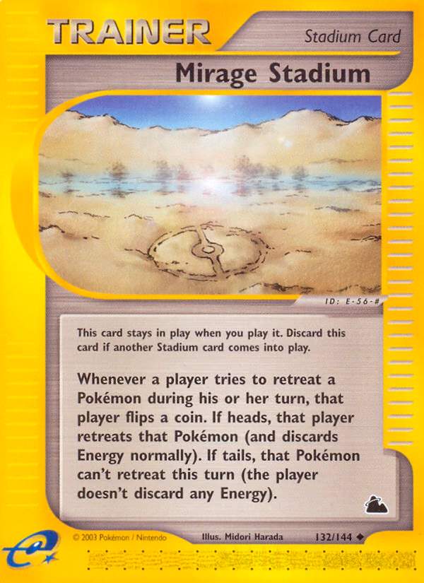 Mirage Stadium Pokemon card (132/144, Skyridge)