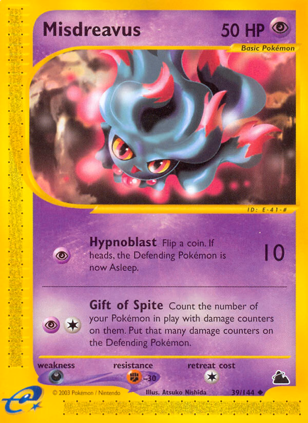 Misdreavus Pokemon card (39/144, Skyridge)