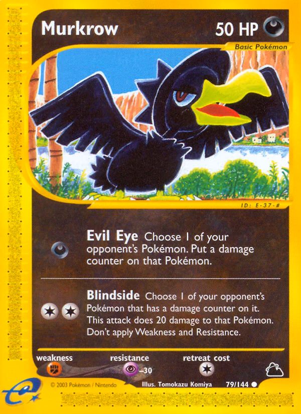 Murkrow Pokemon card (79/144, Skyridge)