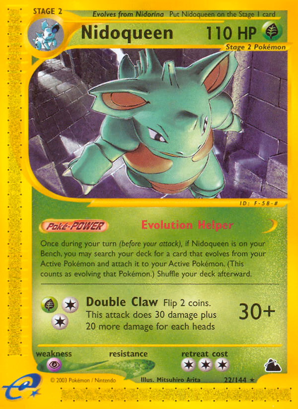 Nidoqueen Pokemon card (22/144, Skyridge)