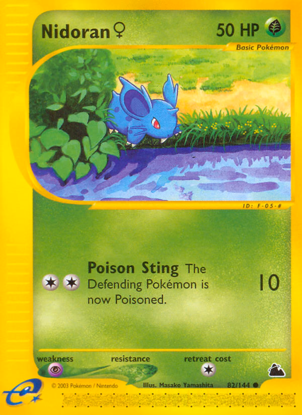 Nidoran ♀ Pokemon card (82/144, Skyridge)