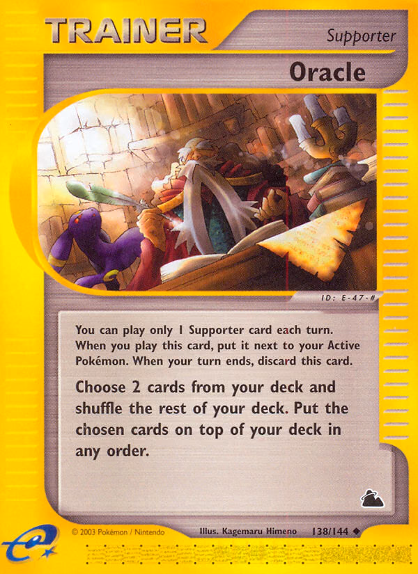 Oracle Pokemon card (138/144, Skyridge)