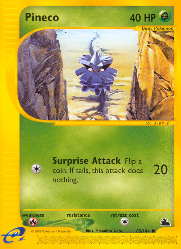 Pineco Pokemon card (85/144, Skyridge)