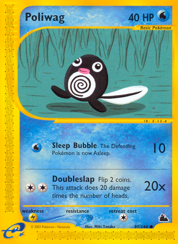 Poliwag Pokemon card (87/144, Skyridge)